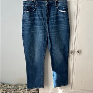 LOFT Relaxed Fit Dark Blue Jeans